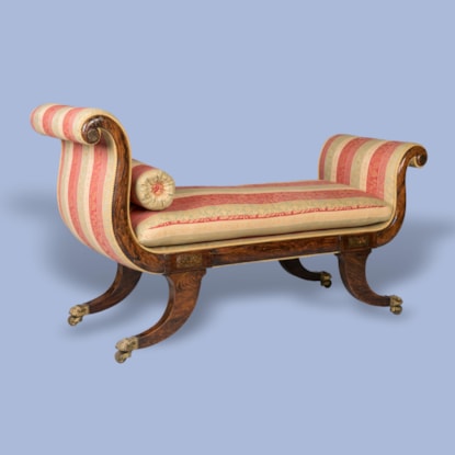 A Regency Simulated Rosewood Daybed